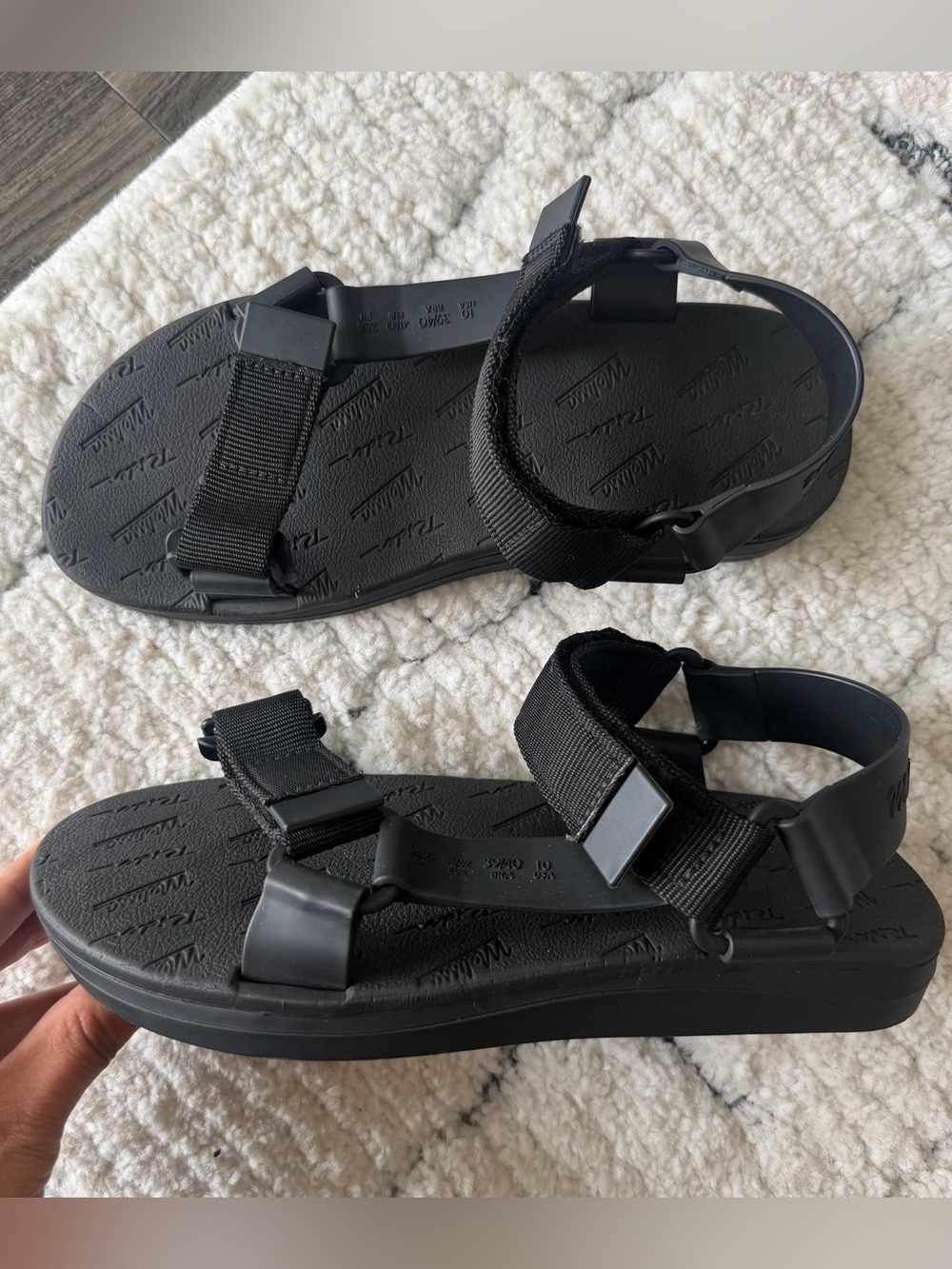 Melissa Papete + Rider Black Sport Sandals